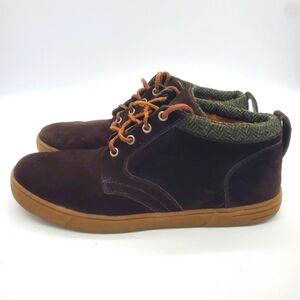 Peter Millar Shoes Men 11 M Chukka Sneakers Brown Leather Suede